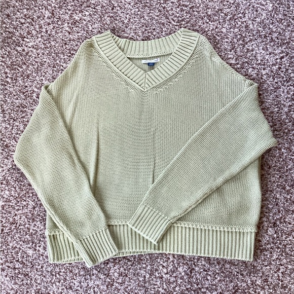 American Eagle Outfitters V-Neck Sweater - Light Green - Picture 1 of 4